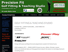 Tablet Screenshot of precisionfitgolfclubs.com